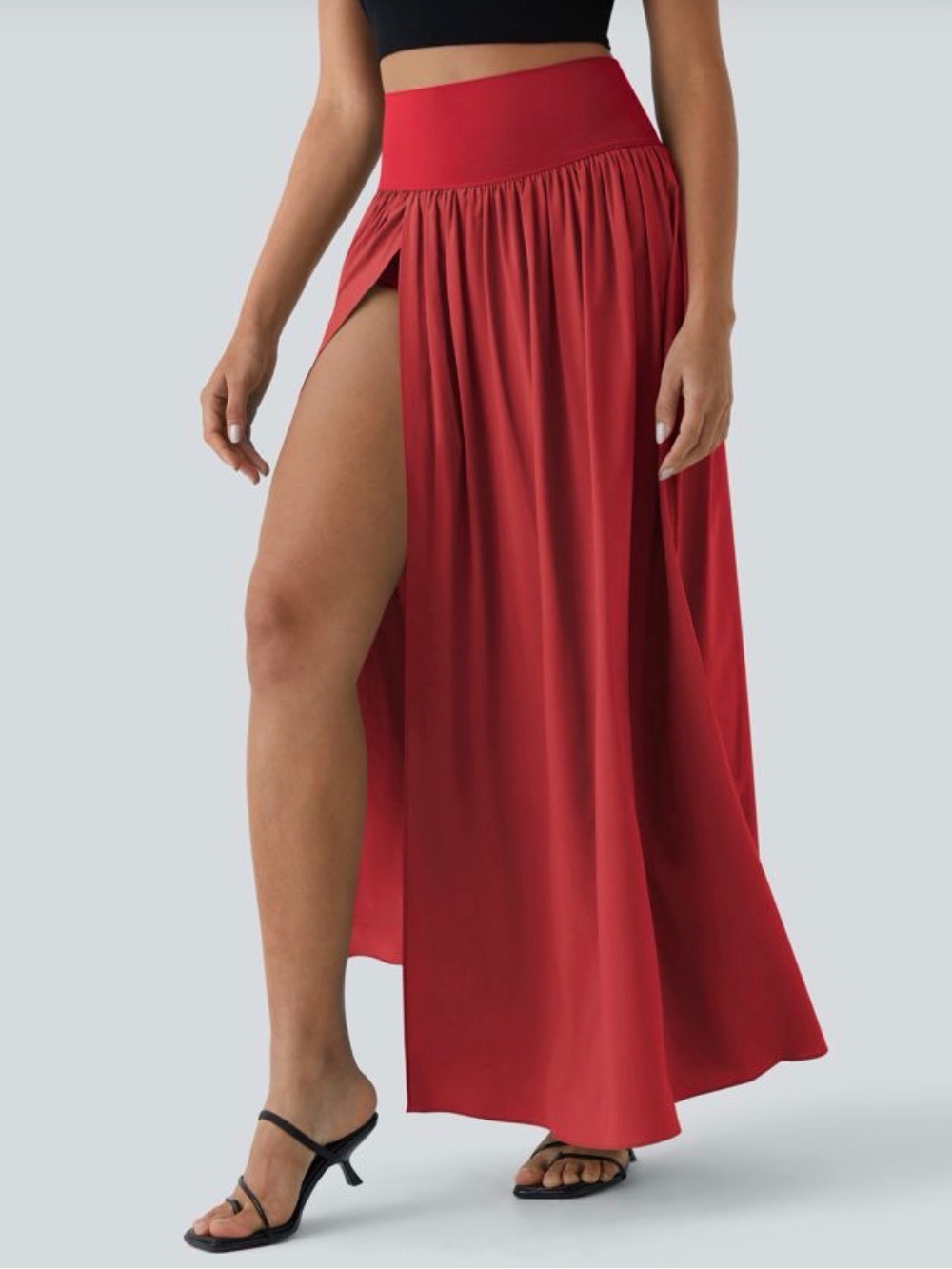 Halara Breezeful™ High Waisted Split 2-in-1 Flowy Quick Dry Maxi Casual Skirt